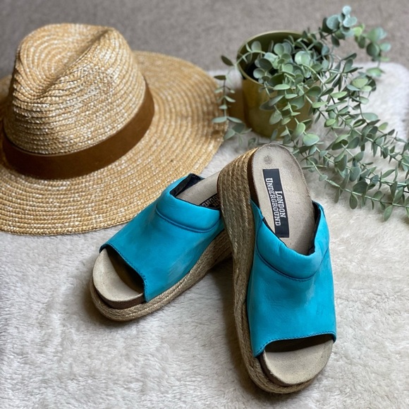 Vintage London Underground espadrille platform wedge - Picture 4 of 6